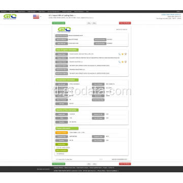 Solar water heater import data sample.